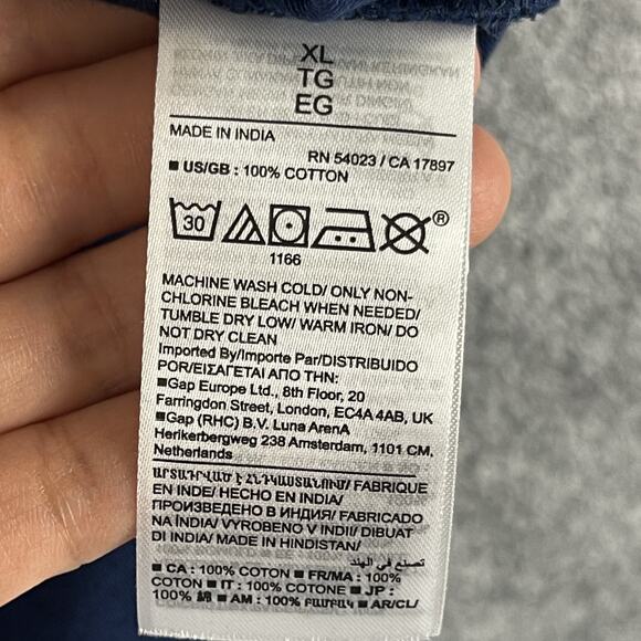 Banana Republic Luxury Touch Shirt Mens XL Blue Button Up Cotton Soft Preppy NEW - Picture 6 of 12